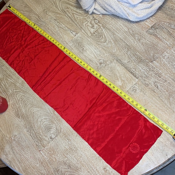 Liz claiborne red silk 1990s 90s Scarf vintage - Picture 6 of 8